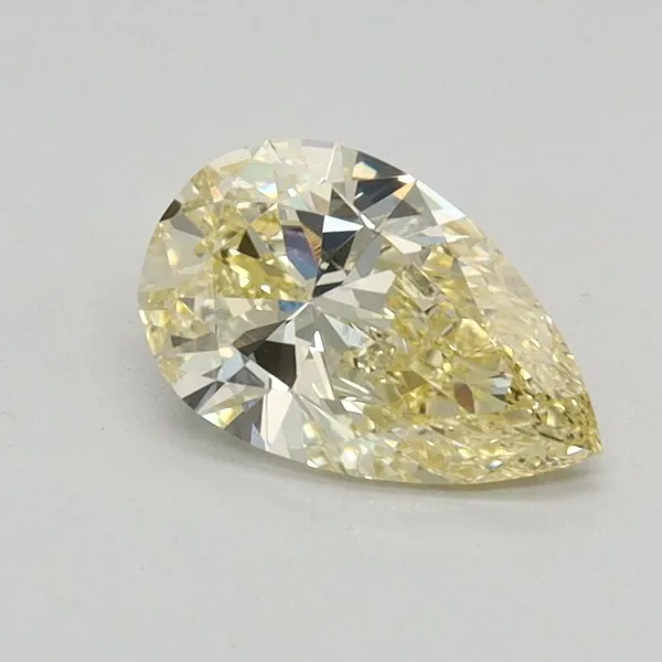 0.53ct PEAR Fancy Intense Yellow VVS2 Coloured Lab diamond