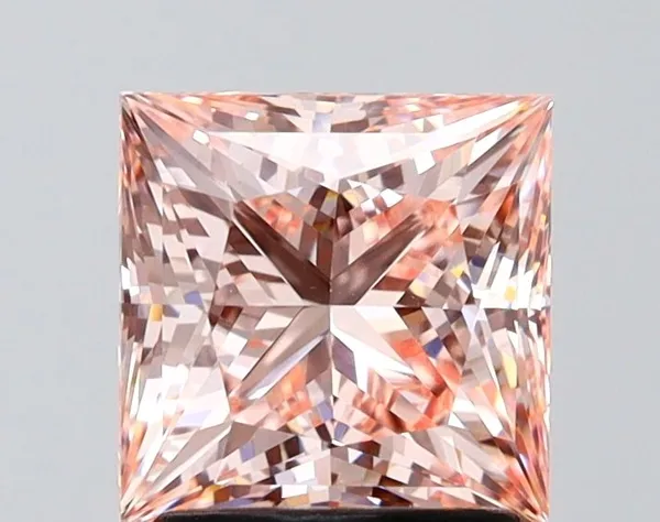 2.03ct PRINCESS Fancy Intense Pink VVS2 Coloured Lab diamond