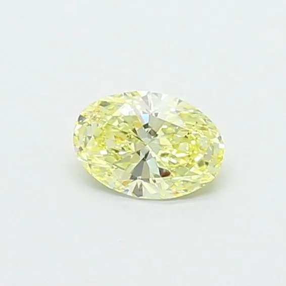0.37ct OVAL Fancy Light Yellow VS2 Coloured Lab diamond