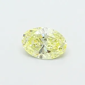 0.37ct OVAL Fancy Light Yellow VS2 Coloured Lab diamond