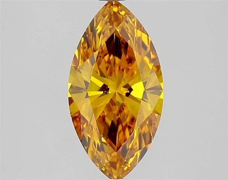 1.50ct MARQUISE Fancy Vivid Orange Yellow VS1 Coloured Lab diamond