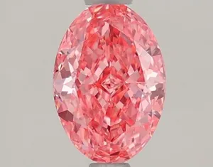 1.07ct OVAL Fancy Vivid Pink IF Coloured Lab diamond