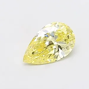 0.61ct PEAR Fancy Intense Yellow VS1 Coloured Lab diamond
