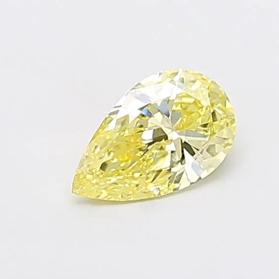 0.61ct PEAR Fancy Intense Yellow VS1 Coloured Lab diamond