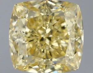 1.17ct CUSHION Fancy Intense Yellow VS1 Coloured Lab diamond