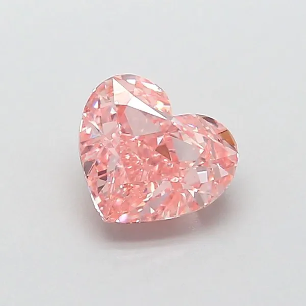 1.52ct HEART Fancy Intense Pink VS1 Coloured Lab diamond