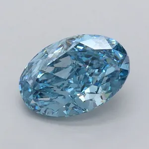 1.06ct OVAL Fancy Vivid Blue VVS1 Coloured Lab diamond
