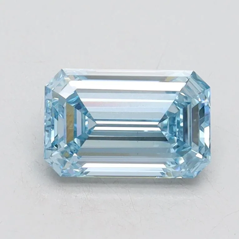 1.01ct EMERALD Fancy Intense Blue VS1 Coloured Lab diamond