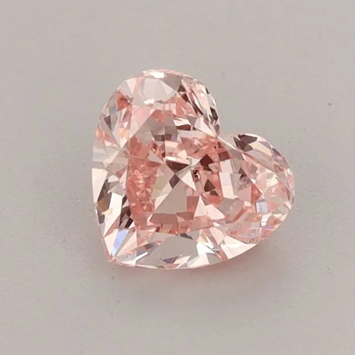 0.72ct HEART Fancy Intense Pink VS1 Coloured Lab diamond