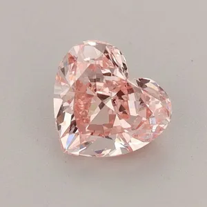 0.72ct HEART Fancy Intense Pink VS1 Coloured Lab diamond