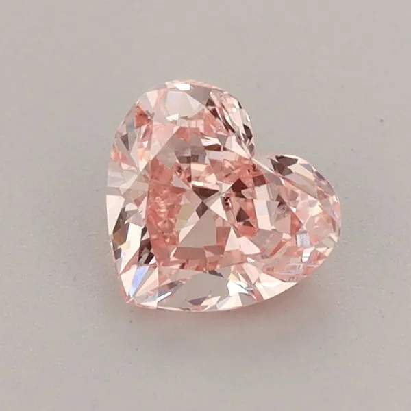 0.72ct HEART Fancy Intense Pink VS1 Coloured Lab diamond