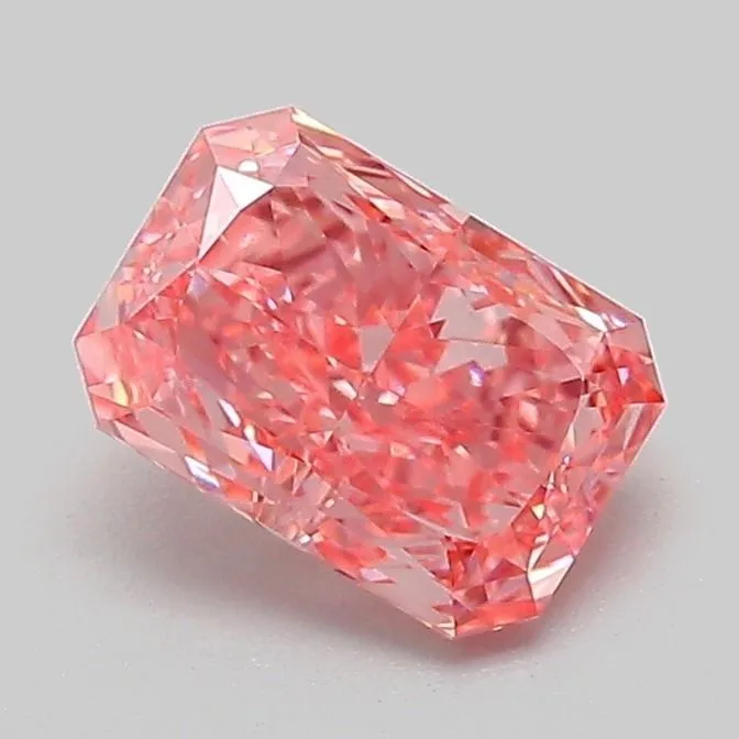 1.06ct RADIANT Fancy Vivid Pink VVS2 Coloured Lab diamond