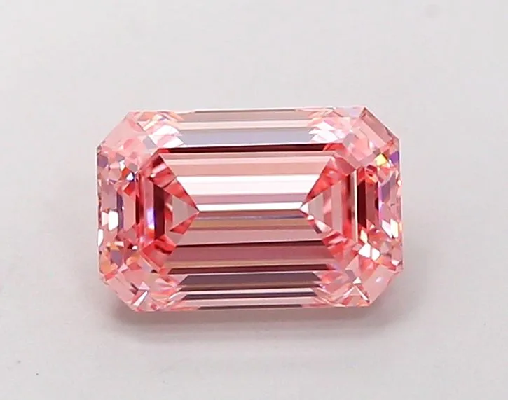 1.39ct EMERALD Fancy Intense Pink VS1 Coloured Lab diamond