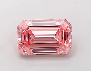 1.39ct EMERALD Fancy Intense Pink VS1 Coloured Lab diamond