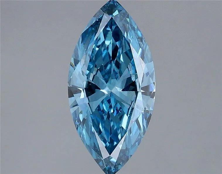 1.36ct MARQUISE Fancy Vivid Blue VS1 Coloured Lab diamond
