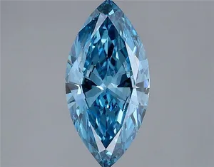 1.36ct MARQUISE Fancy Vivid Blue VS1 Coloured Lab diamond