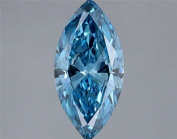 1.36ct MARQUISE Fancy Vivid Blue VS1 Coloured Lab diamond