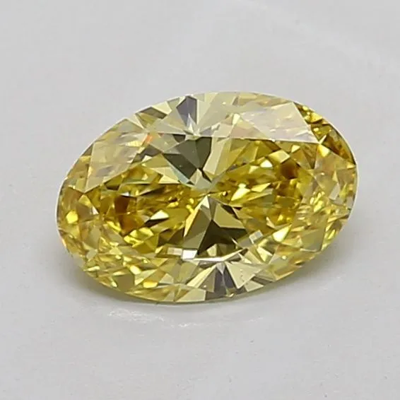 1.01ct OVAL Fancy Intense Yellow VS1 Coloured Lab diamond