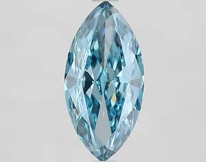 2.66ct MARQUISE Fancy Vivid Blue VVS2 Coloured Lab diamond