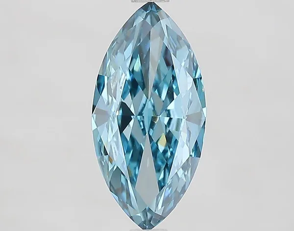 2.66ct MARQUISE Fancy Vivid Blue VVS2 Coloured Lab diamond