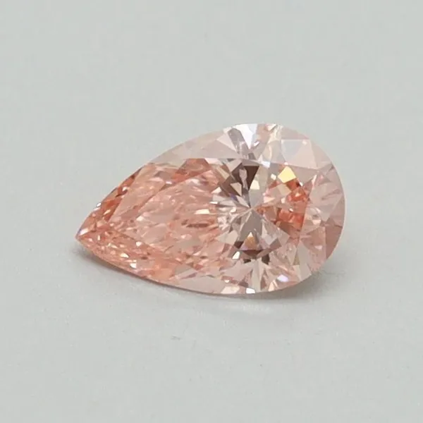 0.3ct PEAR Fancy Vivid Pink SI2 Coloured Lab diamond