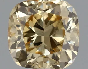 0.37ct CUSHION Fancy Intense Yellow VS1 Coloured Lab diamond