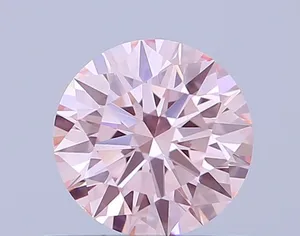 0.66ct ROUND Fancy Intense Pink VS1 Coloured Lab diamond