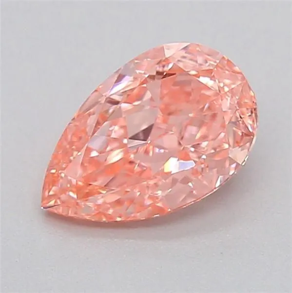 0.55ct PEAR Fancy Vivid Pink VS1 Coloured Lab diamond