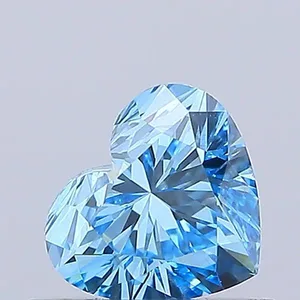 0.55ct HEART Fancy Vivid Blue VS1 Coloured Lab diamond