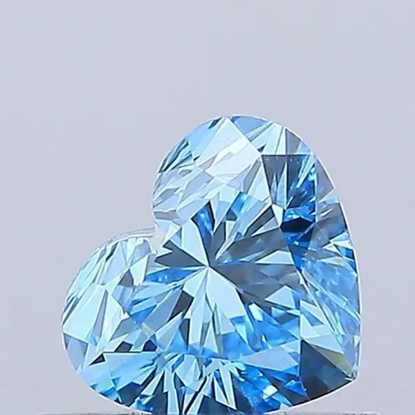 0.55ct HEART Fancy Vivid Blue VS1 Coloured Lab diamond