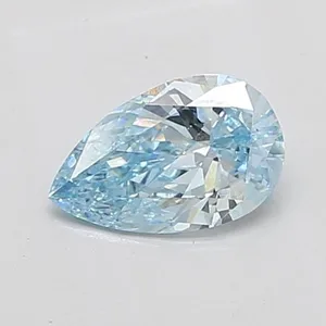 0.83ct PEAR Fancy Vivid Blue VS2 Coloured Lab diamond