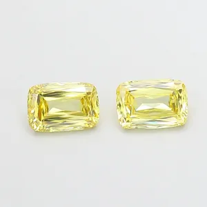 0.76ct CUSHION Fancy Yellow VS1 Coloured Lab diamond