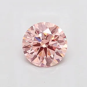 1.05ct ROUND Fancy Intense Pink VVS2 Coloured Lab diamond