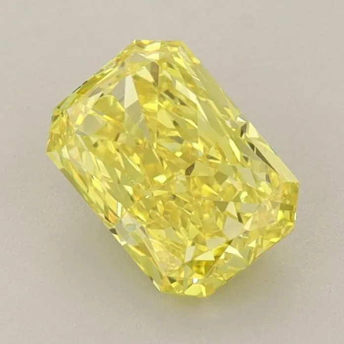 1.14ct RADIANT Fancy Vivid Yellow VVS2 Coloured Lab diamond