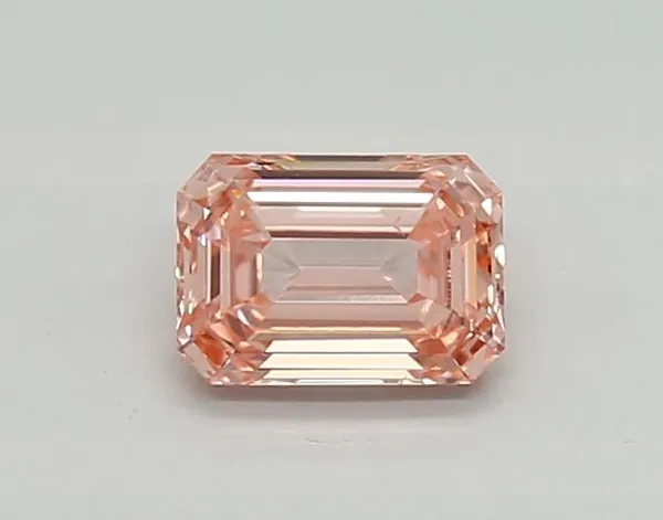 0.47ct EMERALD Fancy Intense Pink VS1 Coloured Lab diamond