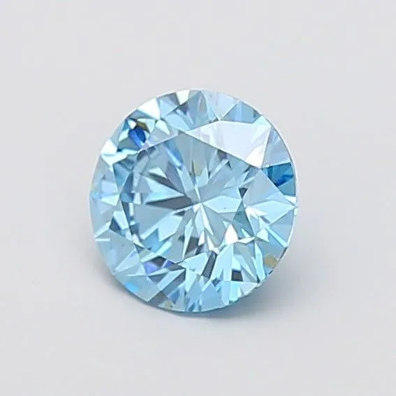 1.1ct ROUND Fancy Vivid Blue VS1 Coloured Lab diamond