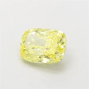 1.06ct CUSHION Fancy Intense Yellow VS1 Coloured Lab diamond