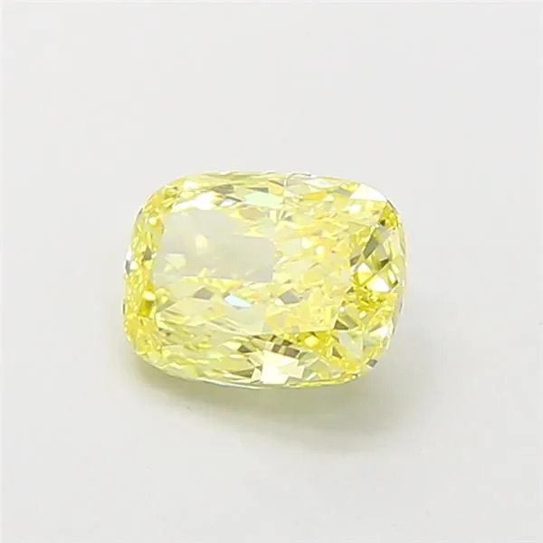 1.06ct CUSHION Fancy Intense Yellow VS1 Coloured Lab diamond