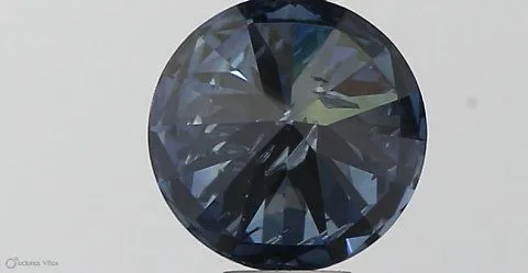 0.47ct ROUND Fancy Vivid Blue I1 Coloured Lab diamond