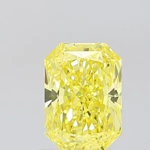 1.14ct RADIANT Fancy Vivid Yellow VVS2 Coloured Lab diamond