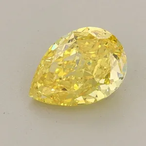 0.8ct PEAR Fancy Vivid Yellow VVS2 Coloured Lab diamond