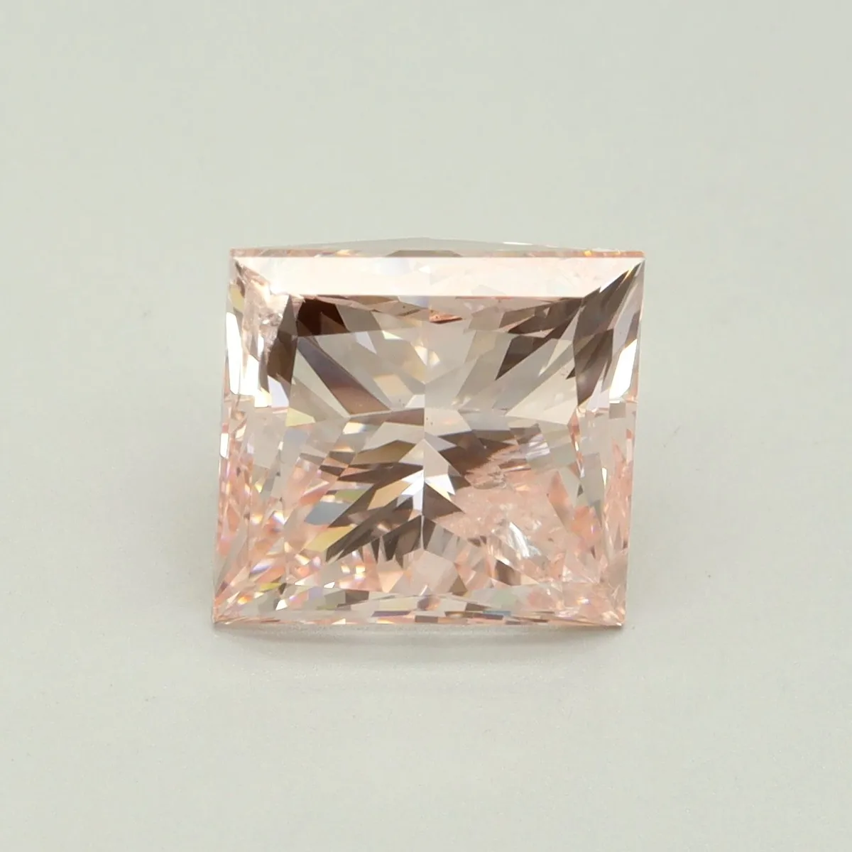 4.50ct PRINCESS Fancy Intense Pink SI2 Coloured Lab diamond
