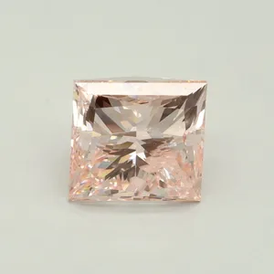4.5ct PRINCESS Fancy Intense Pink SI2 Coloured Lab diamond
