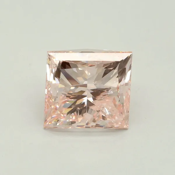 4.5ct PRINCESS Fancy Intense Pink SI2 Coloured Lab diamond