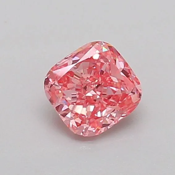 0.46ct CUSHION Fancy Vivid Pink VS1 Coloured Lab diamond