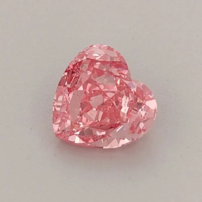 0.51ct HEART Fancy Vivid Pink VS1 Coloured Lab diamond