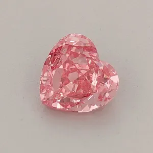 0.51ct HEART Fancy Vivid Pink VS1 Coloured Lab diamond