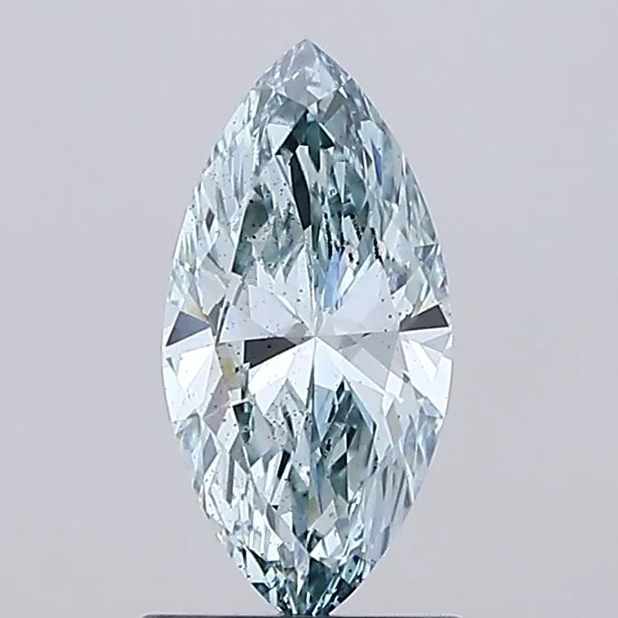 1.02ct MARQUISE Fancy Greenish Blue SI2 Coloured Lab diamond