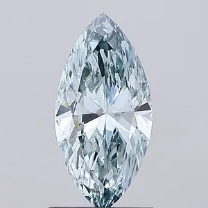1.02ct MARQUISE Fancy Greenish Blue SI2 Coloured Lab diamond