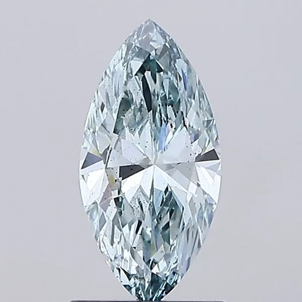 1.02ct MARQUISE Fancy Greenish Blue SI2 Coloured Lab diamond